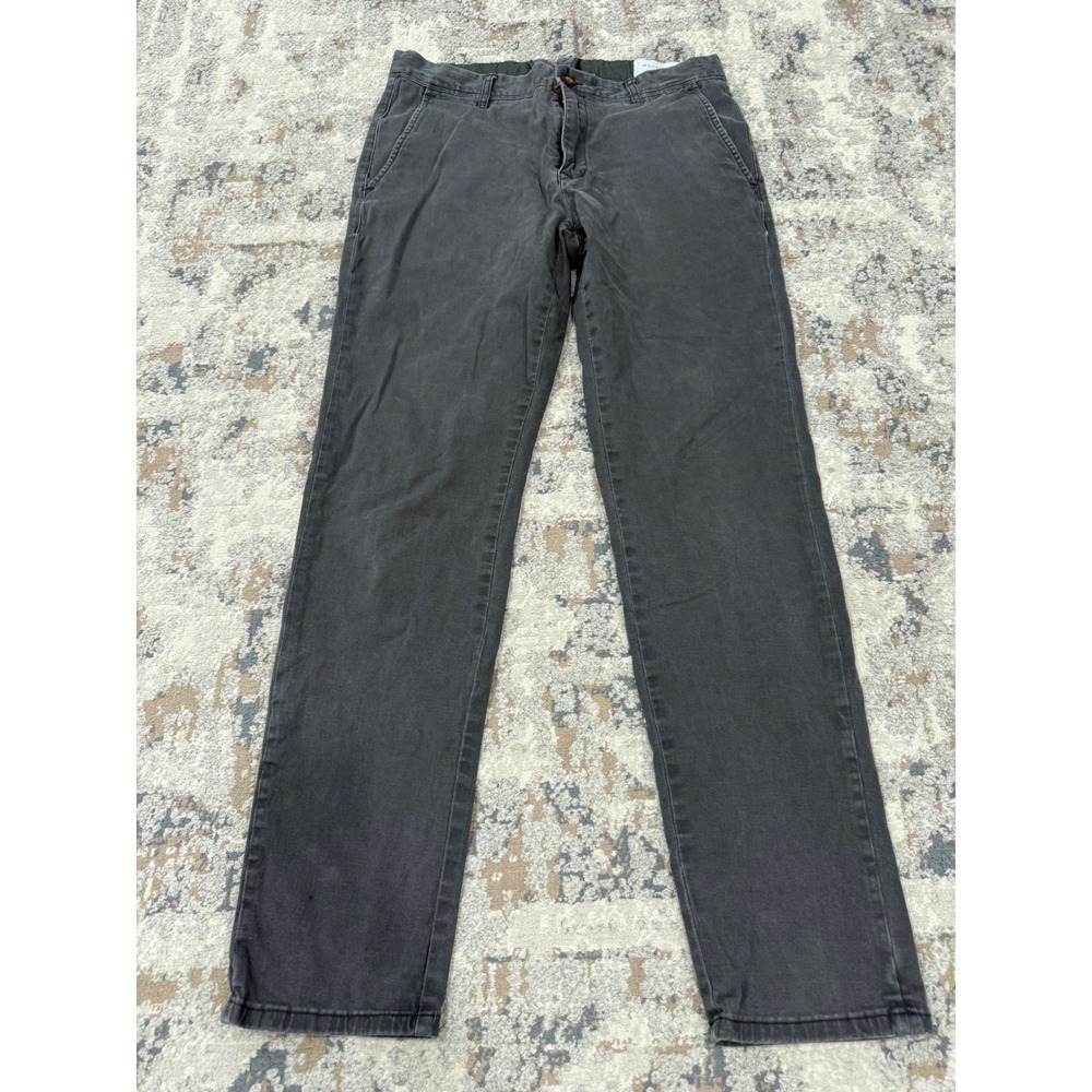 Mott & Bow Everday Comfort Slim Chinos Dark Grey  Pants Mens 32x32 Straight Leg